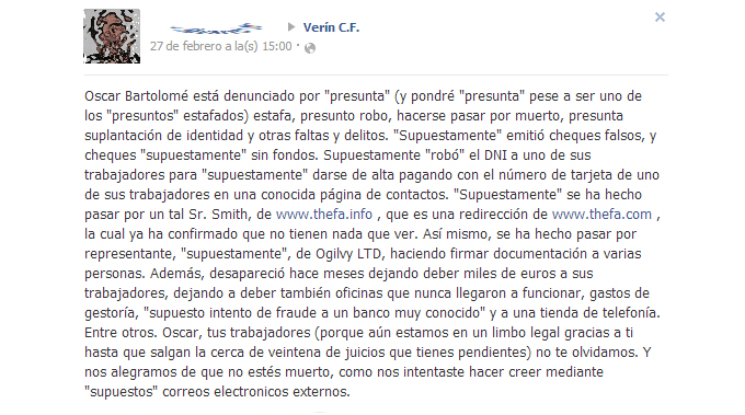 mensaje facebook